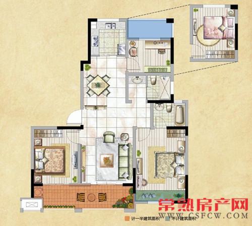 簡約不簡單 潤發(fā)中央公園120m2中式樣板間