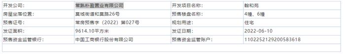 翰和苑4、6、8幢通過預(yù)售許可審批